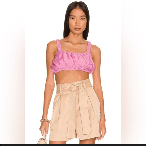 Lovers + Friends Tops - Lovers & Friends Kerry Bubble Crop Top Purple Women’s Small